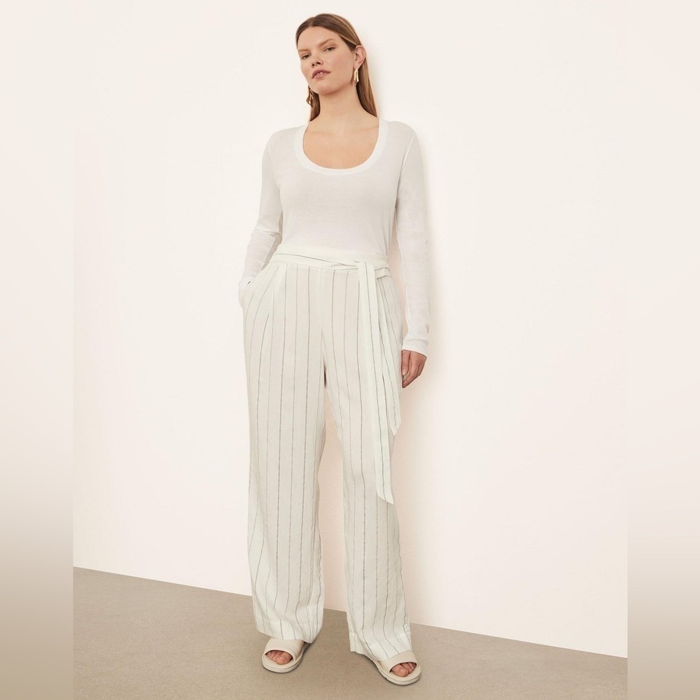 🆕 VINCE Soft Stripe drawstring Pull-On Pant Size XL - Picture 8 of 8